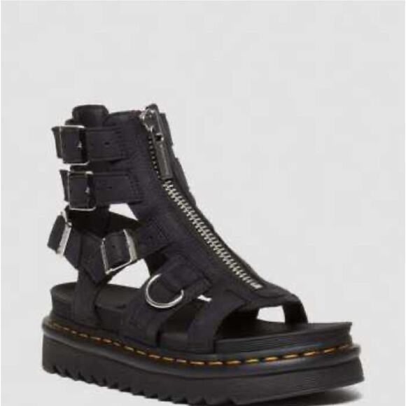 Free People Dr. Martens Olson Zipped Leather Strap Sandals Gladiator | 8 EUC - Picture 13 of 13